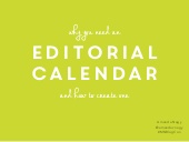 How to Create an Editorial Calendar...